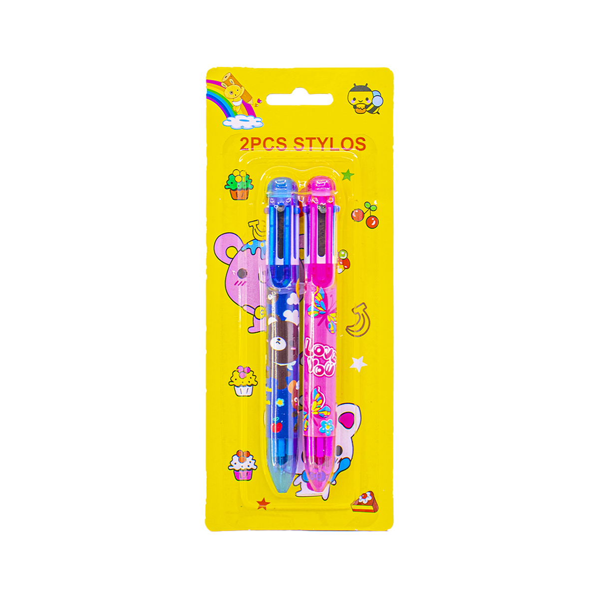Girls pens 2 pieces multi-colored
