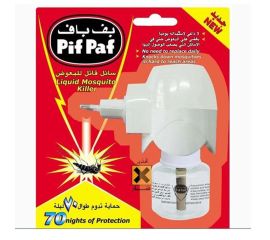 Insect killer device
Insect repellent
Insect fumigator
Mosquito killer
Cockroach killer
Ant killer
Safe for children
Safe for pets
Effective for long periods
Refreshing scent
Pif paf